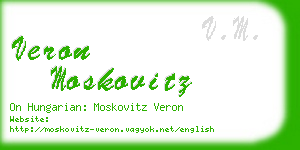 veron moskovitz business card